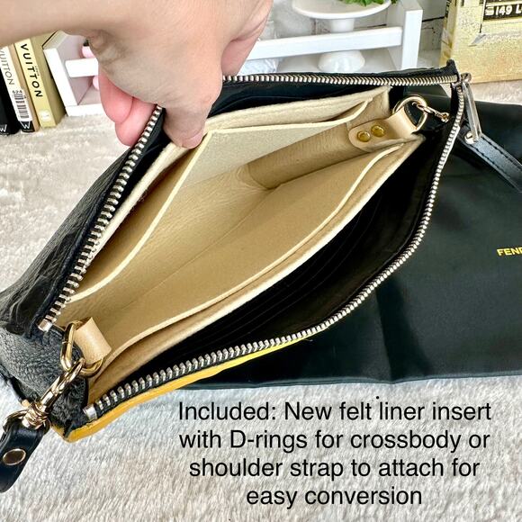 Fendi leather clutch crossbody bag - Picture 5 of 16